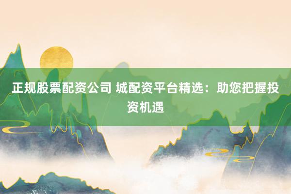 正规股票配资公司 城配资平台精选:助您把握投资机遇