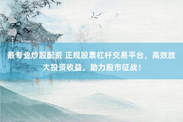 最专业炒股配资 正规股票杠杆交易平台，高效放大投资收益，助力股市征战！