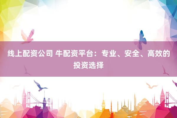线上配资公司 牛配资平台：专业、安全、高效的投资选择