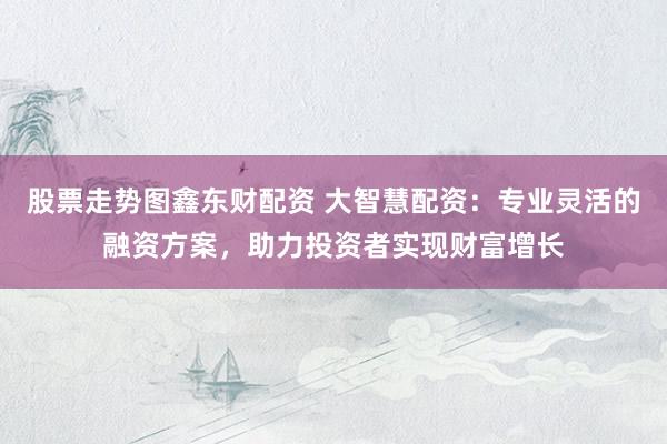 股票走势图鑫东财配资 大智慧配资：专业灵活的融资方案，助力投资者实现财富增长