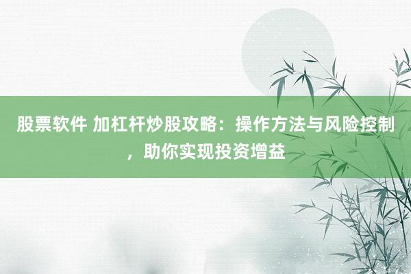 股票软件 加杠杆炒股攻略：操作方法与风险控制，助你实现投资增益