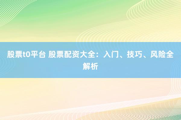 股票t0平台 股票配资大全：入门、技巧、风险全解析