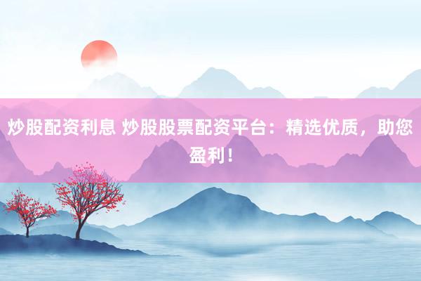 炒股配资利息 炒股股票配资平台：精选优质，助您盈利！