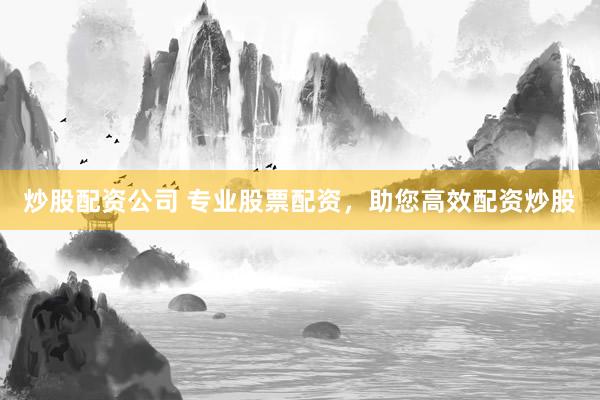 炒股配资公司 专业股票配资，助您高效配资炒股